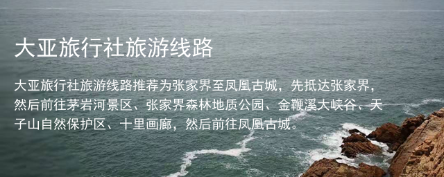 大亚旅行社旅游线路