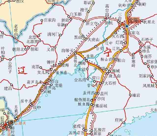 京哈线秦沈客专段,沈山段,中国高速公路g1京哈高速,102国道等贯穿全境