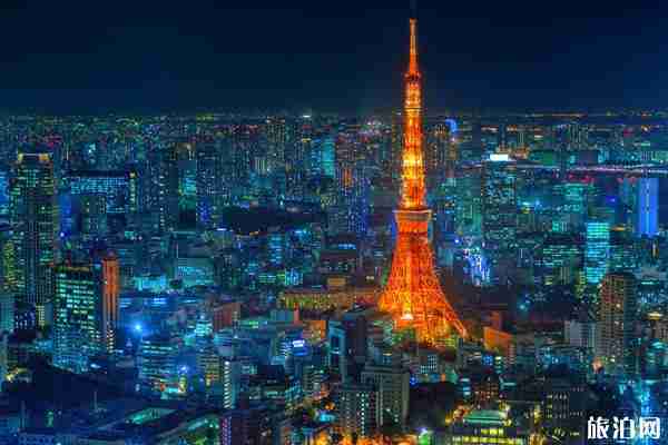 东京塔正式名称为日本电波塔,又称东京铁塔,位于日本东京都港区芝公园