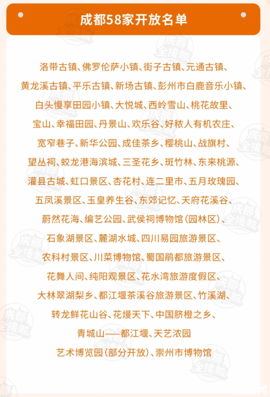 成都有哪些景点开放了-开放区域及流量限制