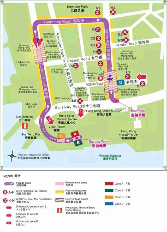 2019香港花车巡游时间表 线路+烟花汇演