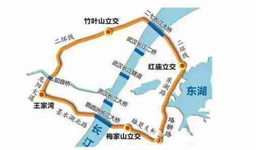 武漢內(nèi)環(huán)線 二環(huán)線 三環(huán)線 四環(huán)線 五環(huán)線地圖