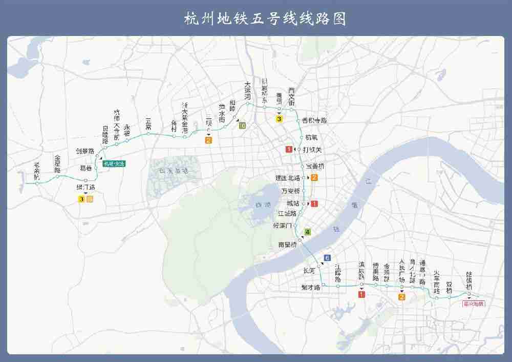 杭州地铁5号线线路图一览