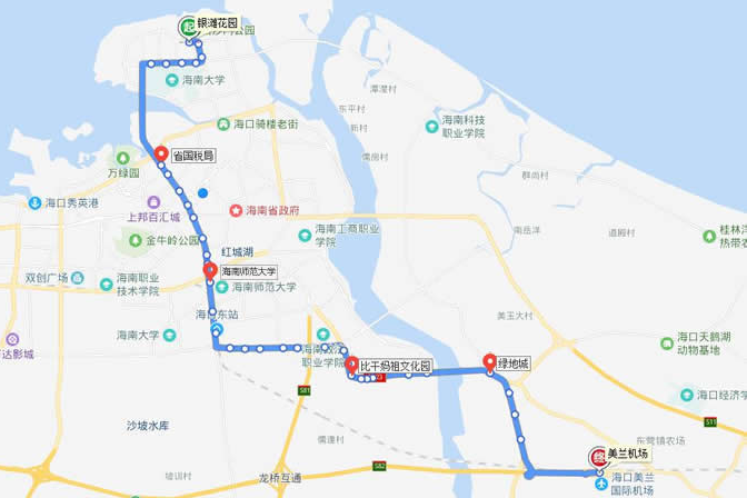 海口美兰机场巴士路线调整2021海口美兰机场城际列车时刻表