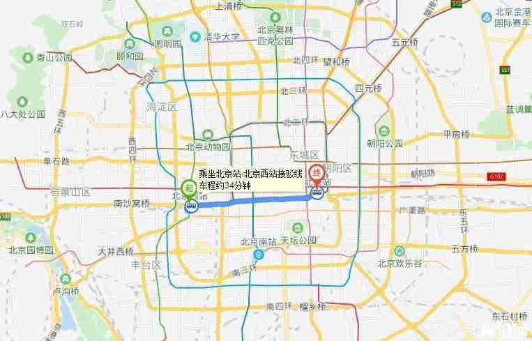 北京西站位置地图图片