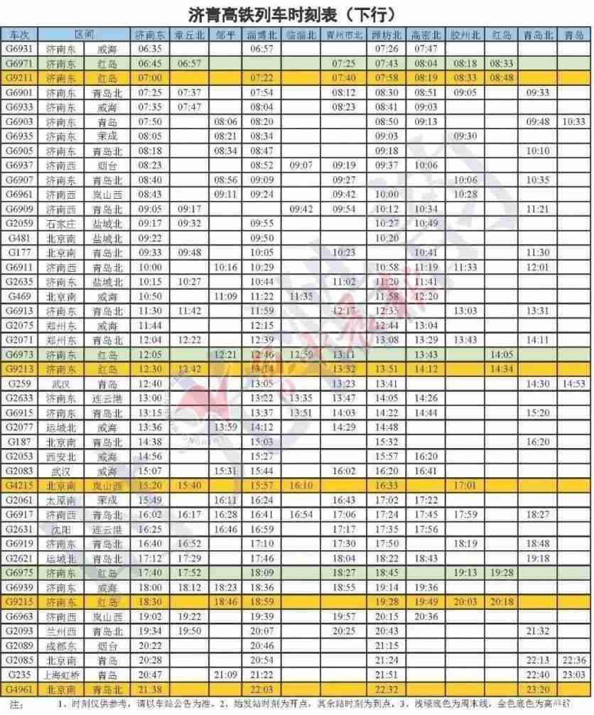 济青高铁时刻表 济青高铁通车时间2019 济青高铁时刻表 济青高铁通车时间2019