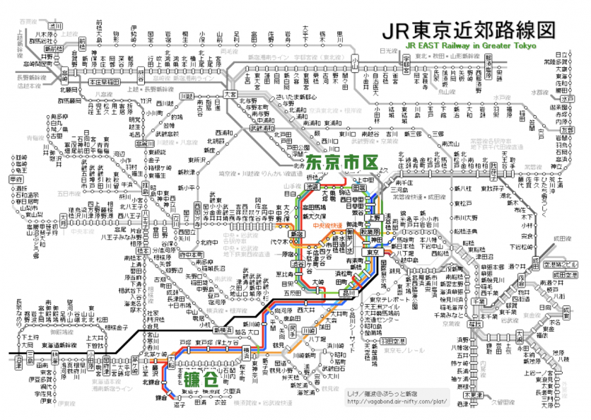 连接东京市区及镰仓的铁路公司共有jr和小田急电铁两家1
