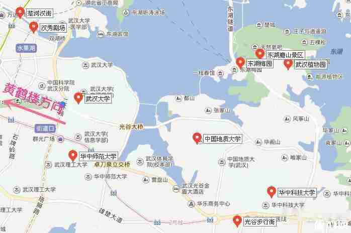 武昌的景點分布在哪里 附景點地圖