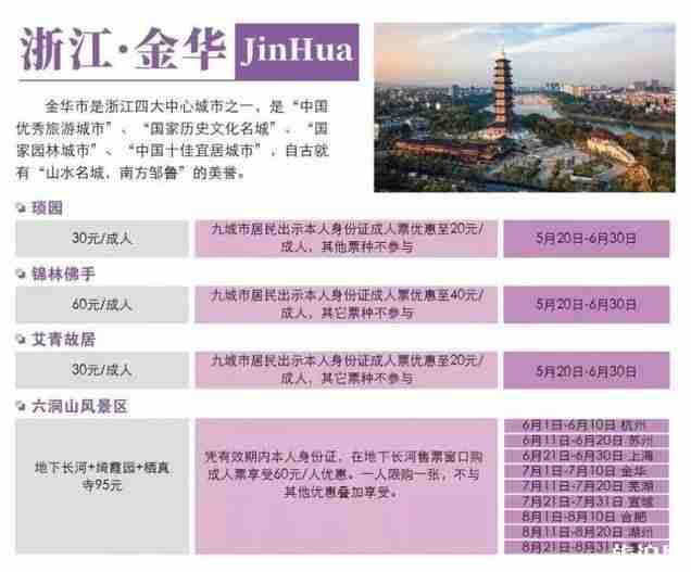 长三角九城市名单+旅游景点优惠政策 长三角九城市名单+旅游景点优惠政策