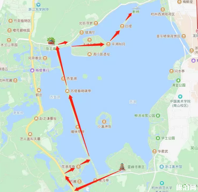 杭州四日游最佳路線圖 杭州四日游最佳路線圖