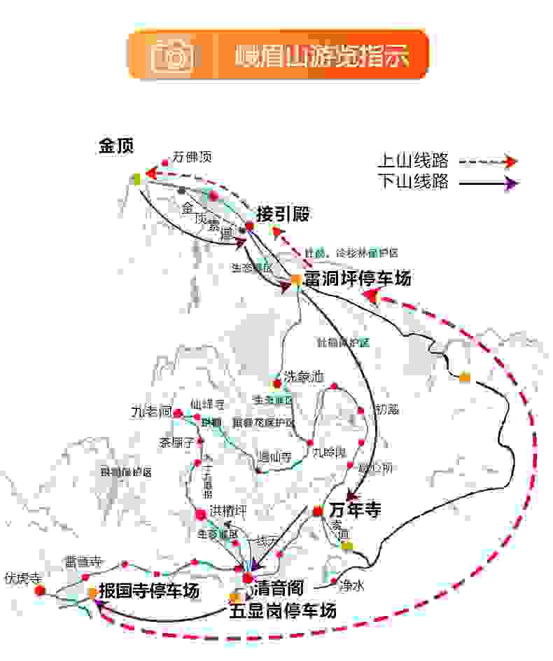 峨眉山索道地图图片