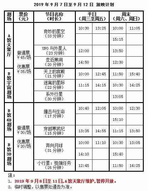 2019北京天文館門票優惠政策+開放時間