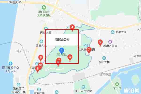 狐尾山公园地图图片