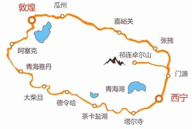 甘青大環線旅遊地圖2020甘青大環線旅遊攻略路線