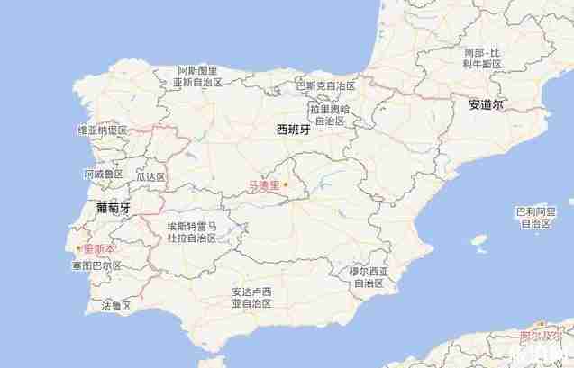 西班牙地理位置地图 西班牙地理位置地图