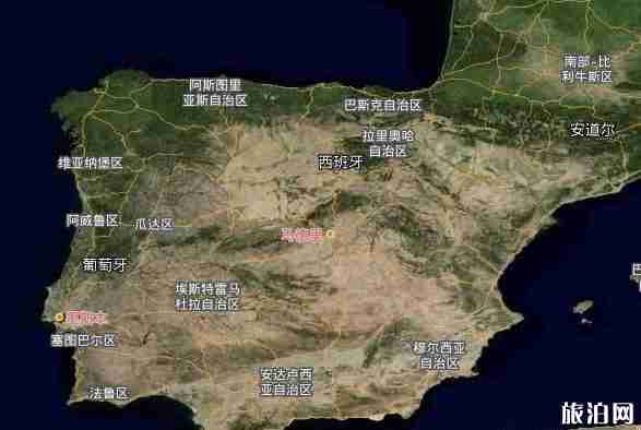 西班牙地理位置地图 西班牙地理位置地图