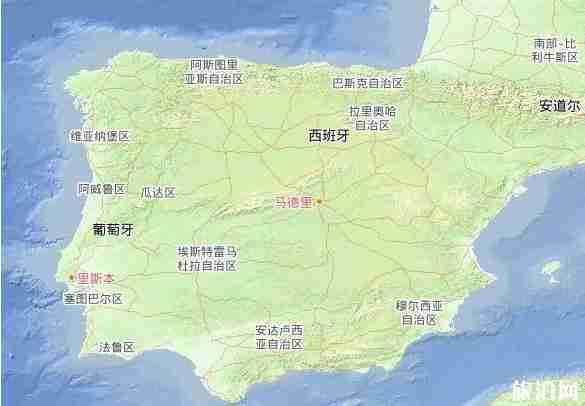 西班牙地理位置地图 西班牙地理位置地图