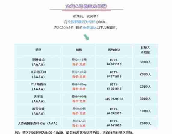 2020桐庐全域A级旅游景区免费游 2020桐庐全域A级旅游景区免费游