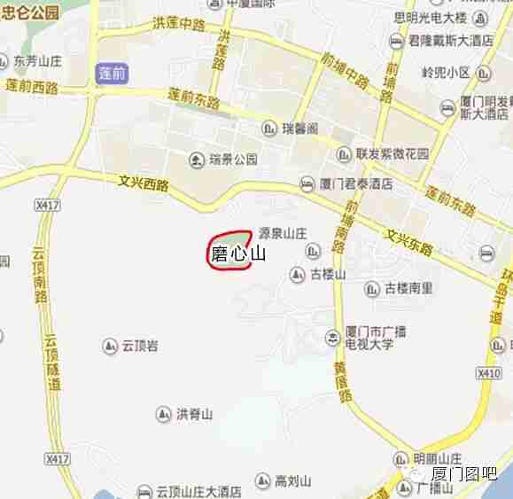 厦门忠仑公园游览地图图片