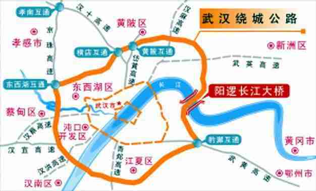 武汉内环线二环线三环线四环线五环线地图