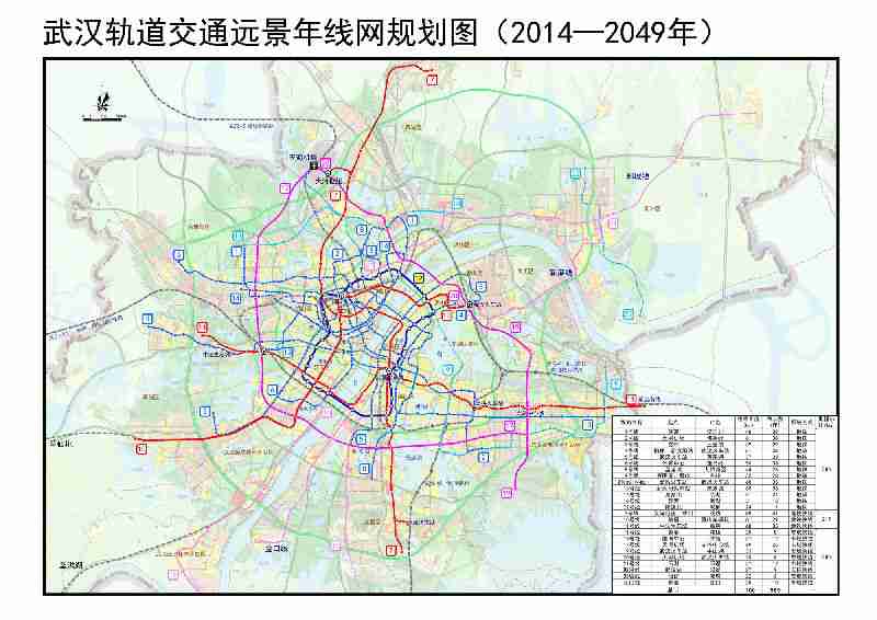 武汉地铁规划高清图20142049