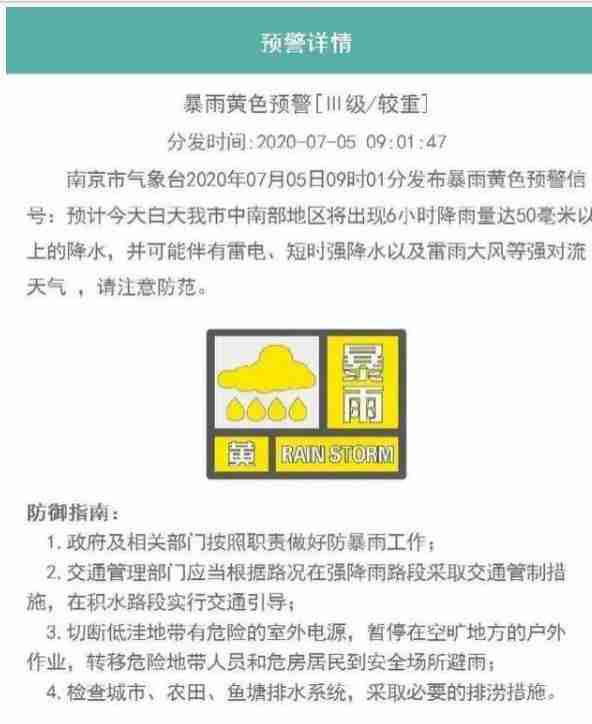 2020年七月全國哪些地方暴雨