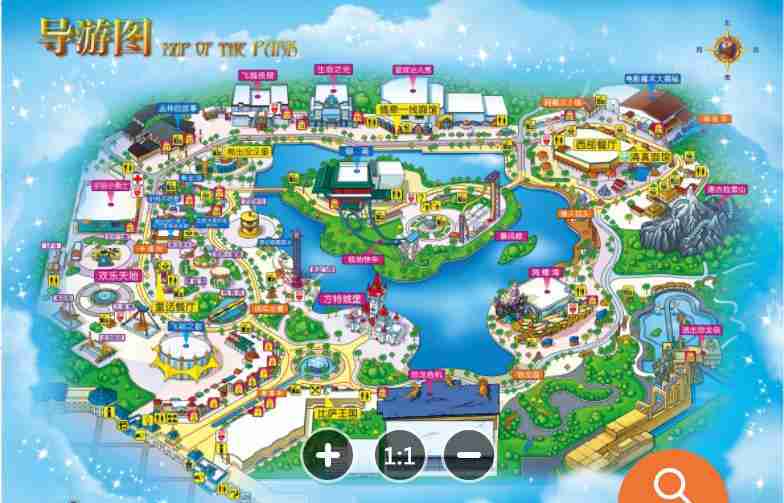 郑州方特游乐园地图图片