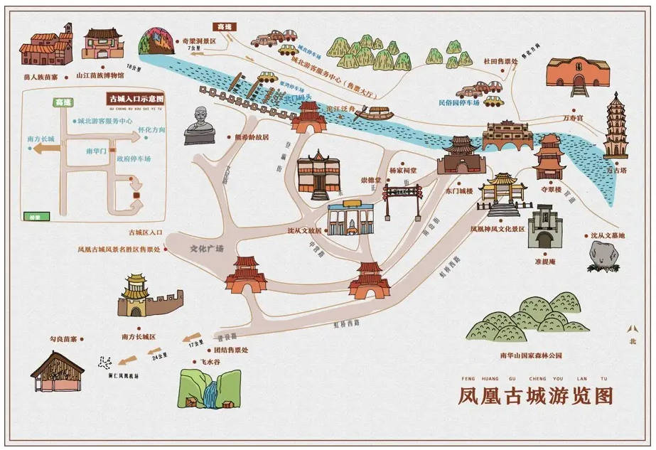 凤凰古城位置图片