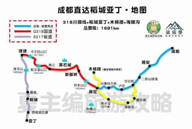 川藏线自驾游线路图最新版