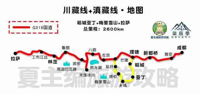 川藏线自驾游线路图最新版