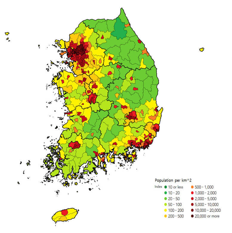 韩国人口多少亿人2022，5200万人面积10.329万平方公里（人口密度是中国四倍）
