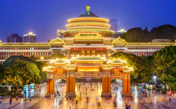 重慶大禮堂夜景 重慶大禮堂夜景