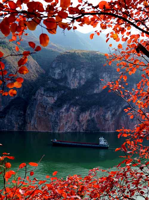 長江三峽紅葉美景